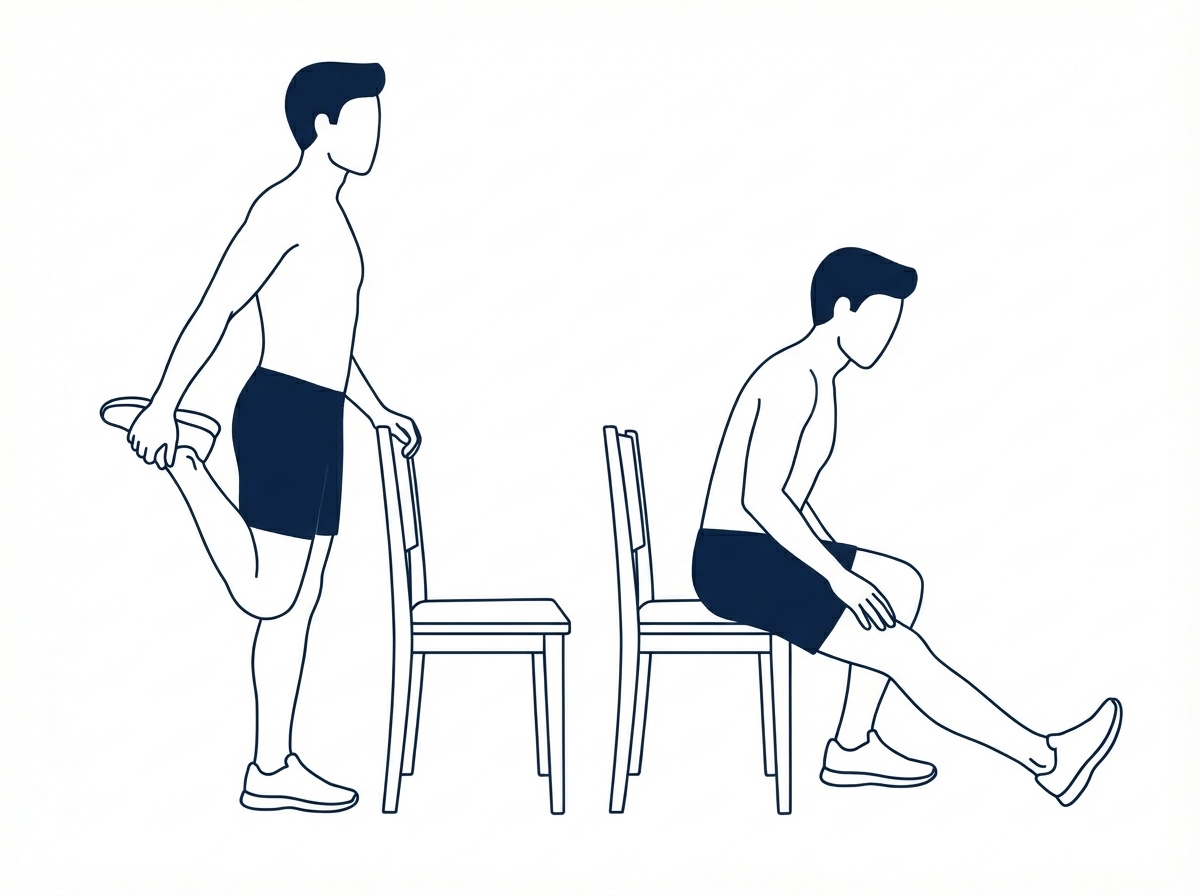 Estiramiento Cuadriceps e Isquiotibiales